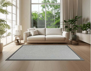 Premium woven vinyl rug DB5153A in a modern living room, featuring high-quality materials and elegant design, suitable for indoor and outdoor use.