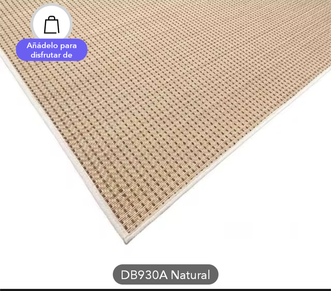 Natural bamboo rug with cotton ribbon edge, eco-friendly and hypoallergenic alfombra bambú natural Confort Alfombras DB930A