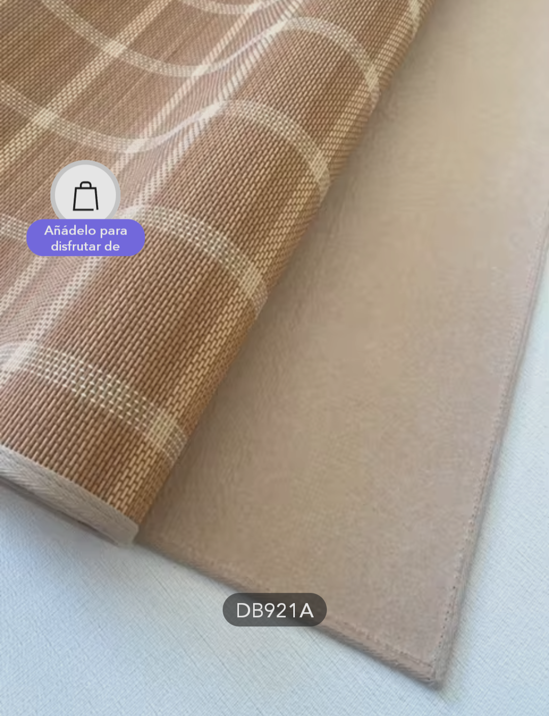 rolled natural bamboo rug with cotton tape edging by Confort Alfombras, eco-friendly and easy to clean alfombra bambú natural